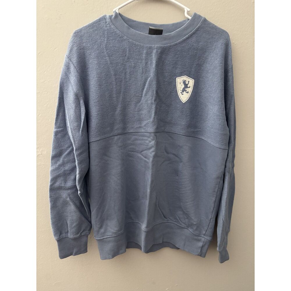 MV Sport Gray Crest Logo Crewneck Sweatshirt Large